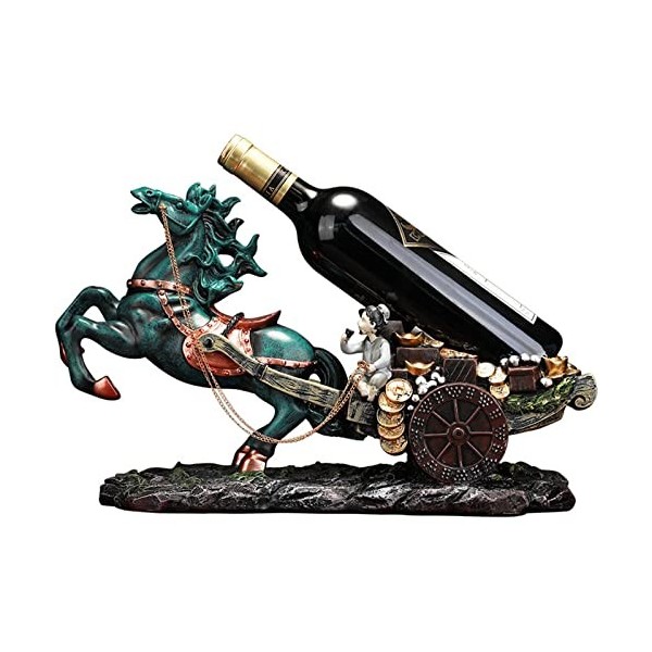Casier à vin Statue de casier à vin en résine, décoration de Maison, Bureau, Cheval Amoureux, Ornements de Table à Manger, Ar