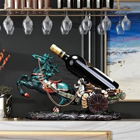 Casier à vin Statue de casier à vin en résine, décoration de Maison, Bureau, Cheval Amoureux, Ornements de Table à Manger, Ar