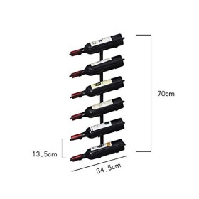 Cadre en Verre de vin en Verre Casier à vin Mural, présentoir de casier à vin en métal Multifonctionnel, Support de décoratio