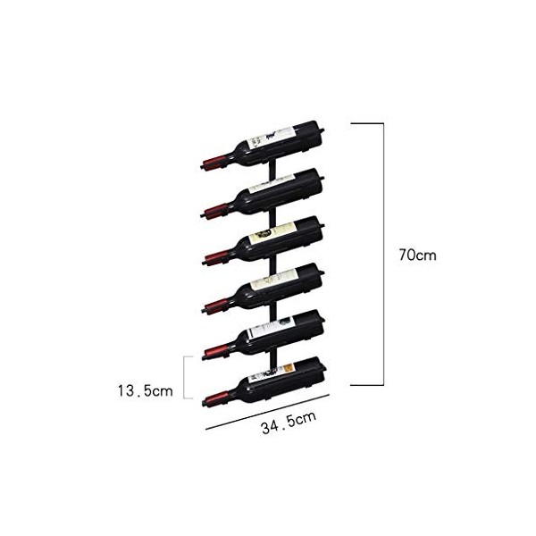 Cadre en Verre de vin en Verre Casier à vin Mural, présentoir de casier à vin en métal Multifonctionnel, Support de décoratio