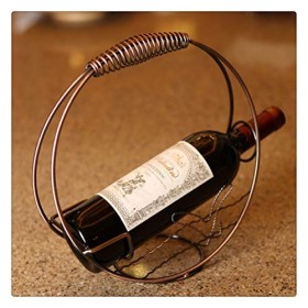 Casier à vin en Fer et Acier Inoxydable, casier à vin élégant à Trois Roues, casier à vin créatif, Ornements de décoration/ca