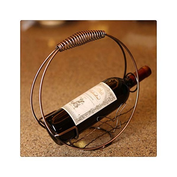 Casier à vin en Fer et Acier Inoxydable, casier à vin élégant à Trois Roues, casier à vin créatif, Ornements de décoration/ca