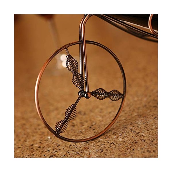 Casier à vin en Fer et Acier Inoxydable, casier à vin élégant à Trois Roues, casier à vin créatif, Ornements de décoration/ca