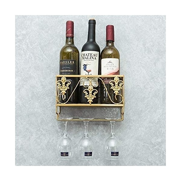 ANSNOW Casier À Vin En Fer Suspendu, Casier À Verres À Vin Pour La Maison, Casier Haut, Casier À Vin, Mur À LEnvers, Casier 