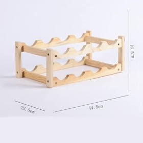 WaLdor Casier à vin Casier à vin Rouge Domestique, Ornements créatifs en Bois, Support de Rangement de Bouteilles de vin, Por