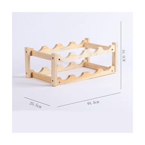 WaLdor Casier à vin Casier à vin Rouge Domestique, Ornements créatifs en Bois, Support de Rangement de Bouteilles de vin, Por