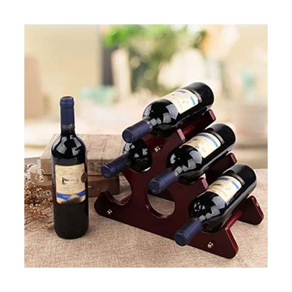 MObyat Casier à vin Casier à vin en Bois à 3 Niveaux, 5 conteneurs, Armoire de comptoir, Support de Bouteille de vin, étagère
