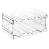 MObyat Casier à vin Casier à vin à 2 Niveaux, Multicouche, Transparent, empilable, Organisateur de Bouteilles en Plastique, p