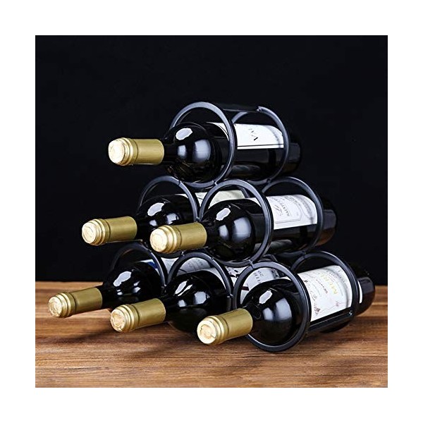 Casier à vin Ornements de casier à vin sur Pied Support de Fer créatif pour la Maison Rond 6 présentoir darmoire à vin pour 