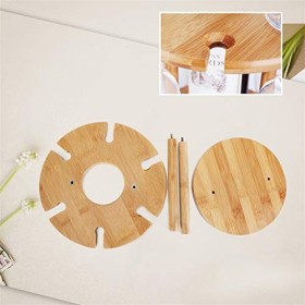 SHERAF Casier à vin sur Pied en Bambou - Décoration de casier à vin - Double casier à vin sur Pied - Organisateur pour Cuisin