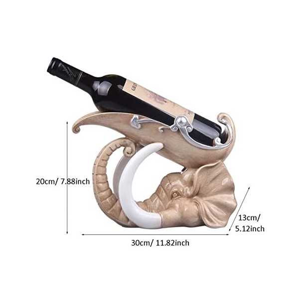 Wnota Porte Bouteilles Casiers À Vin Créatifs Sculpture Artisanat Cadeau De Pendaison De Crémaillère Éléphant Résine Porte-vi