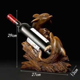 Casier à vin de rangement autoportant Casier à vin en forme de dauphin, décoration de cuisine, Restaurant, casier à vin en ré