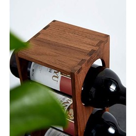 SOVORM Casier à vin sur Pied en Bois Massif casier à vin en Bois de Noyer Noir ménage Petit casier à vin Bureau créatif casie