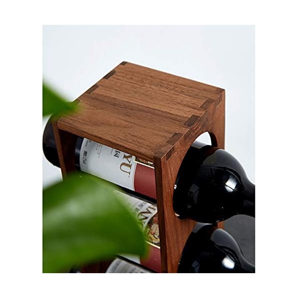 SOVORM Casier à vin sur Pied en Bois Massif casier à vin en Bois de Noyer Noir ménage Petit casier à vin Bureau créatif casie