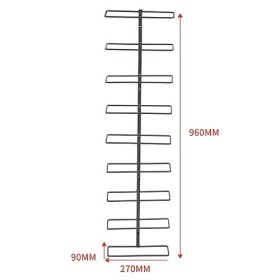 Fodalob Porte-Bouteilles Mural en métal Noir Mat avec Design Vintage détachable, présentoir Suspendu for 9 Bouteilles de vin