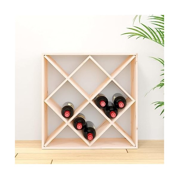 SKM Armoire à vin 62x25x62 cm Bois de pin Massif, Weight:10.2 kg,821542