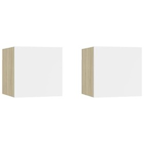 VEEKI Meuble TV, Meuble TV Suspendu, Meuble, Meuble TV avec Rangement，Meuble Industriel, Convient pour Salon ou Chambre, Meub