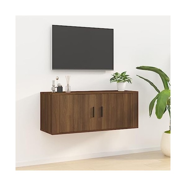 VEEKI Meuble TV, Meuble TV Suspendu, Meuble, Meuble TV avec Rangement，Meuble Industriel, Convient pour Salon ou Chambre, Mura