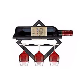 Casier à vin Casier à vin en fer forgé Simple Salon Rangement mural Support de verre à vin Bar créatif Support mural Porte-go