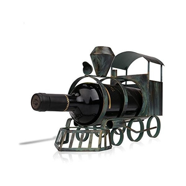 GaRcan Casier à vin Train Porte-Bouteille de Vin Fer Art Créatif Casier à Vin en Métal Classique Artisanat Support de Bouteil