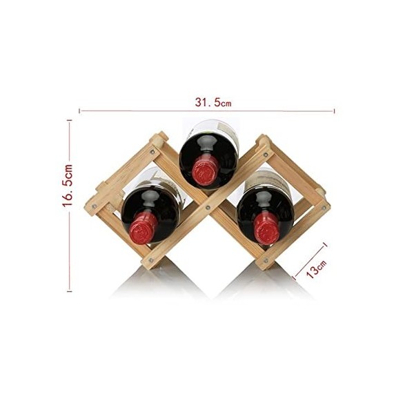 Casier à vin Casier à vin Support de vin Pliant Support de Stockage de vin en Bois présentoir Support dalcool Domestique Co
