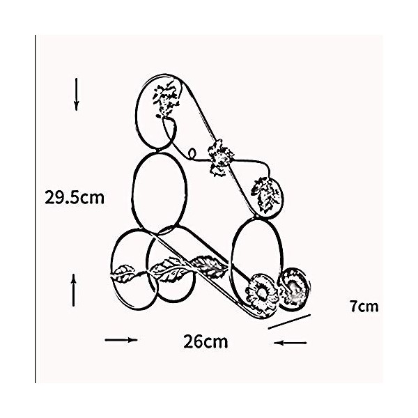 Casier à vin Accueil Support Rouge Support à Verre à Vin S, Fer Art Feuilles de Raisin Mode Créative Couleur Choix Multiple A