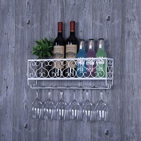 Qunine Armoires à vin Armoire à vin Murale Casier à vin Mural Présentoir Suspendu Support de Verre à vin Suspension à lenver