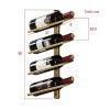 Qunine Armoire à vin casier à vin Mural présentoir Suspendu Cave à vin Bar ménage 4/6/8/10/12 étagère de Rangement pour Boute