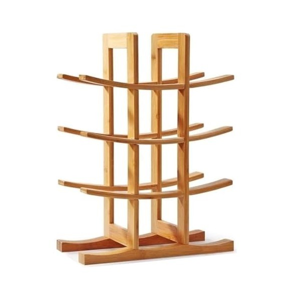 MObyat Casier à vin Étagère à vin en Bois à 4 Niveaux, Porte-Bouteille de vin, Supports de Cave à vin, 12 Bouteilles de vin, 