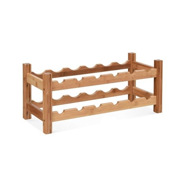 MObyat Casier à vin Casier à vin 12 Bouteilles présentoir à vin à 2 Niveaux Armoire à vin Multicouche Support de Stockage de 