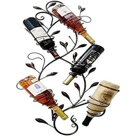 ANSNOW Support À Vin Étagère À Vin Style Rustique Tenture Murale Casier À Vin Restaurant Mur Casier À Vin Maison Casier À Vin