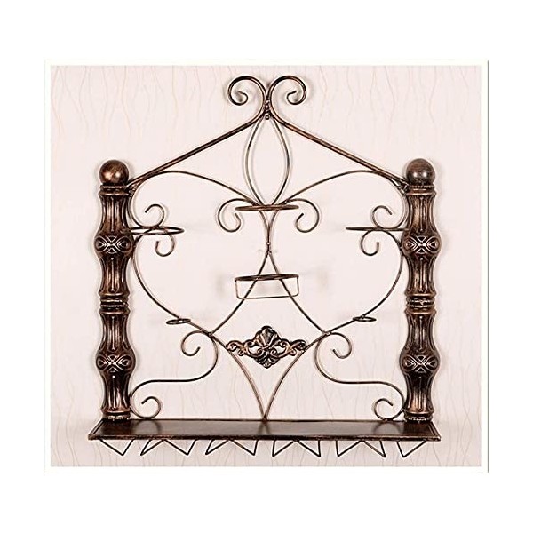 ANSNOW Étagère À Vin Casier À Vin Suspendu Casier À Verre À Vin Casier À Vin Suspendu Casier À Vin en Fer Forgé Rangement/B