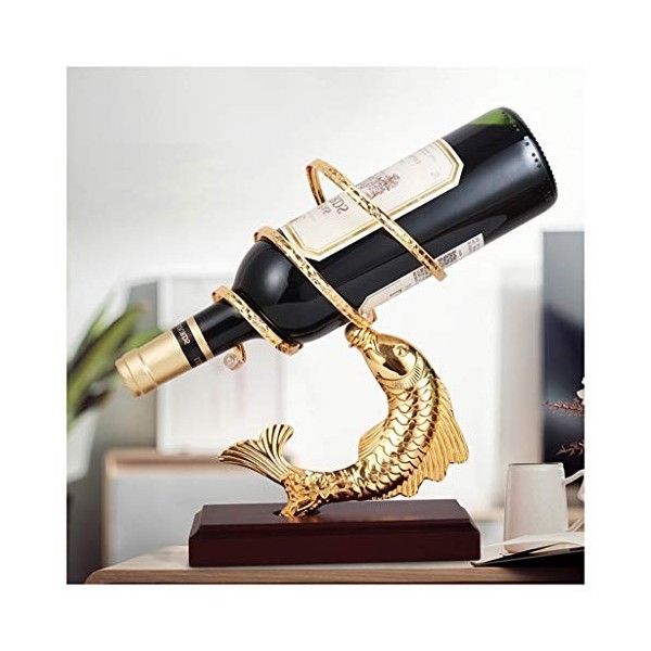 Casier à vin Casier à vin sur pied avec base en bois, porte-bouteille de vin de restaurant à domicile, armoire à vin décorati