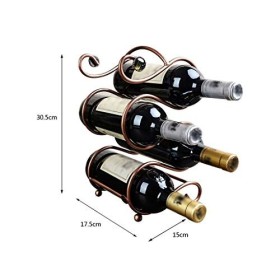Casier à vin sur pied pour 6 bouteilles, Creative S casier à vin en métal, présentoir à vin, support de cuisine, salle à mang