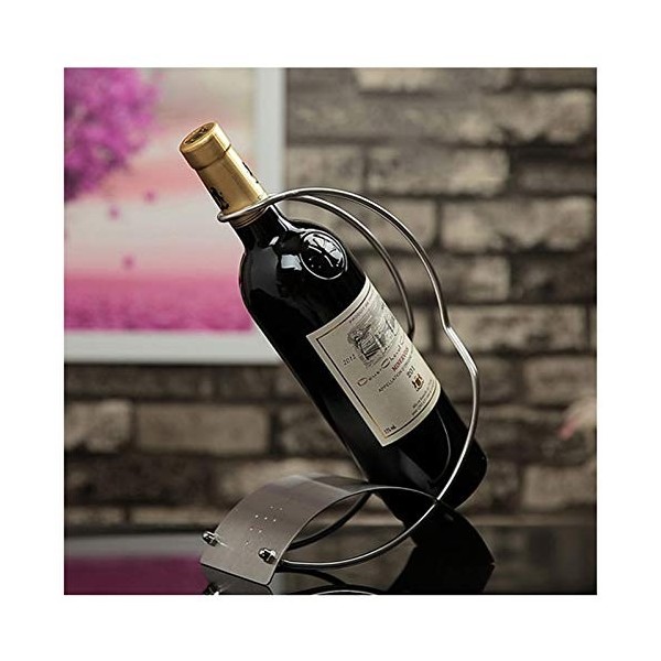 Casier à vin sur Pied créatif en Acier Inoxydable, Plateau à vin Moderne Minimaliste pour la décoration de la Maison, Salon, 
