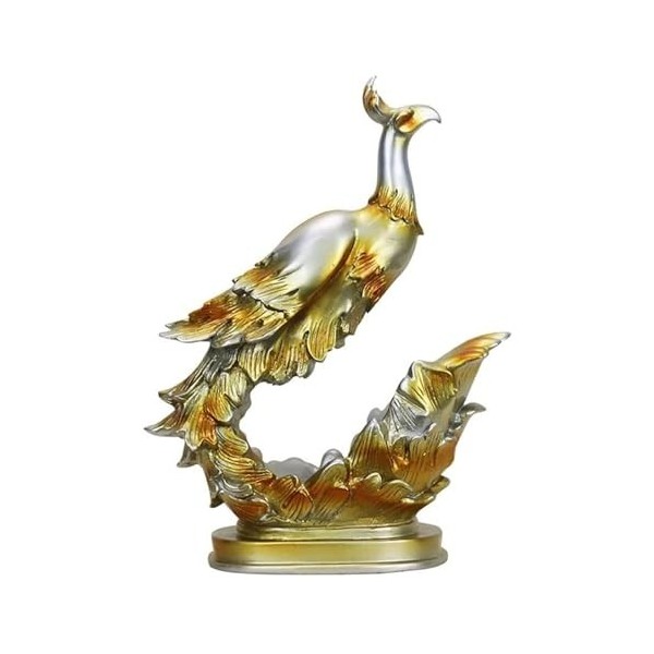DESONIX Or Bleu Phoenix casier à vin Statue créative Support de Bouteille de vin Bouteille de vin Artisanat casier à Bouteill