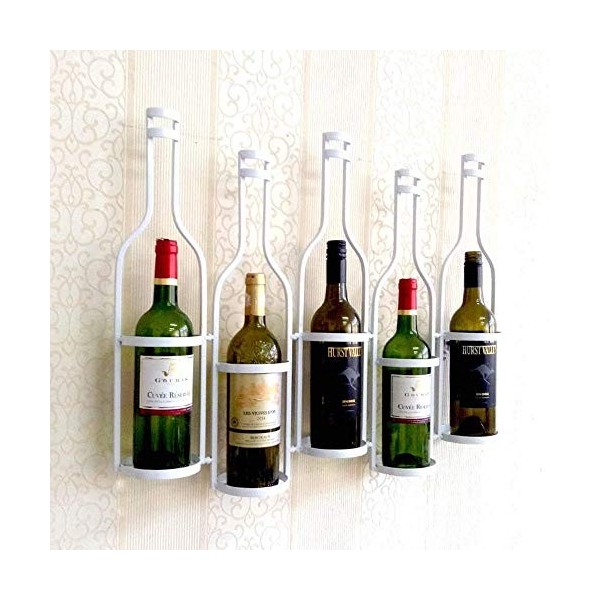 Casier à vin Accueil Support Rouge Support à Verre à Vin Restaurant S, Barre Murale dart de Fer créatif fixé au Mur, Blanc C