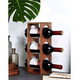 SOVORM Casier à vin Casier à vin en Bois Massif sur Pied Accueil Petit casier à vin Bureau Créatif Casier à vin Décoration Or