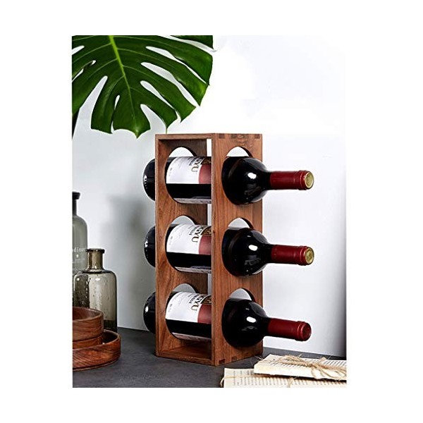 SOVORM Casier à vin Casier à vin en Bois Massif sur Pied Accueil Petit casier à vin Bureau Créatif Casier à vin Décoration Or