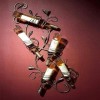 OQOPO Porte-Bouteille de vin Mural en Fer forgé créatif, présentoir de Bouteille de vin à Suspendre pour la Maison, casier à 