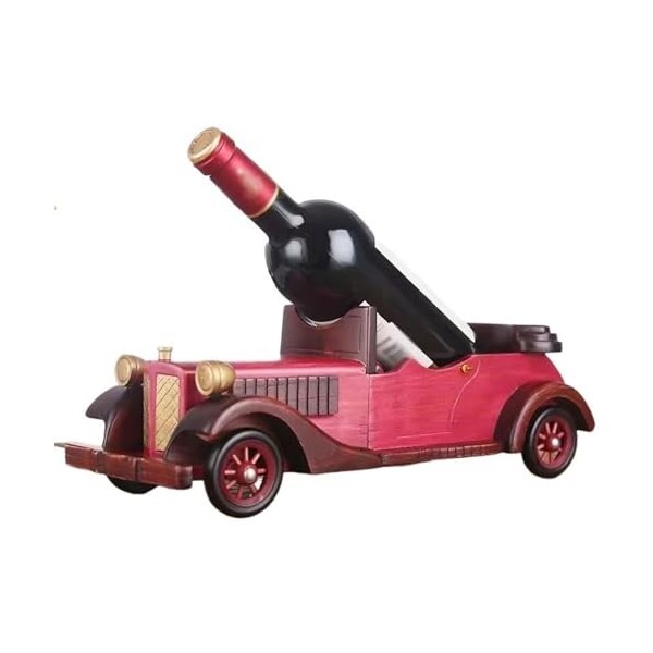 MOOWI Casier à vin en Bois Massif, Ornement de Bouteille de vin, Verre à vin Suspendu, présentoir darmoire à vin, décoration