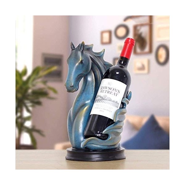 1 bouteille rétro cheval résine casier à vin restaurant européen hôtel décoration de table porte-vin rouge salon créatif bure