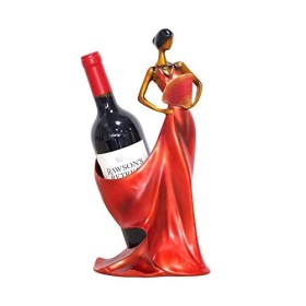 PUCHEN 1 Bouteille européenne de Bureau en résine dansante Fille casier à vin créatif Restaurant hôtel Bar décoration de Tabl