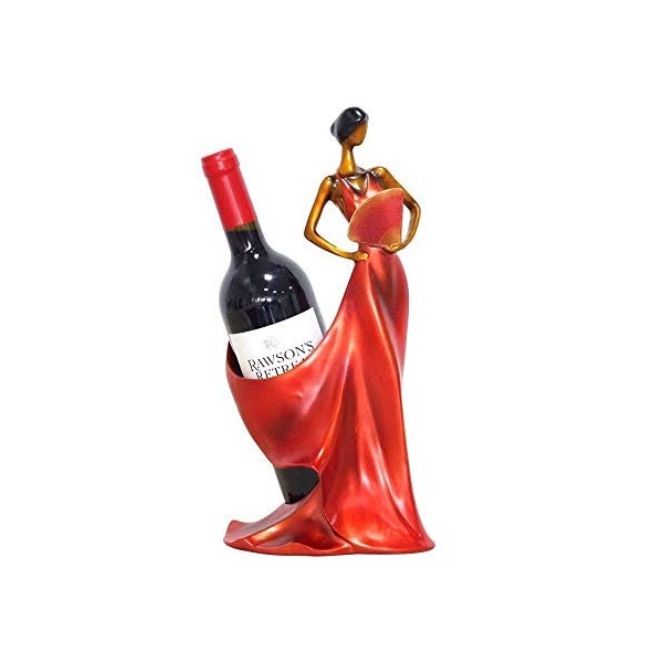 PUCHEN 1 Bouteille européenne de Bureau en résine dansante Fille casier à vin créatif Restaurant hôtel Bar décoration de Tabl