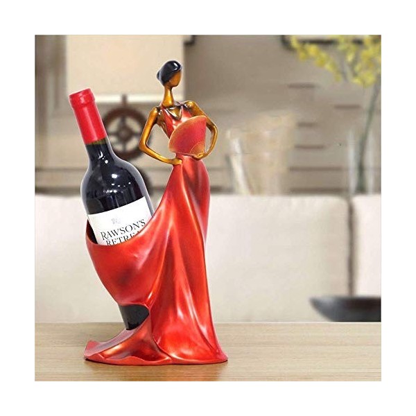 PUCHEN 1 Bouteille européenne de Bureau en résine dansante Fille casier à vin créatif Restaurant hôtel Bar décoration de Tabl