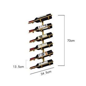 Cadre en Verre de vin en Verre Casier à vin Mural, présentoir de casier à vin en métal Multifonctionnel, Support de décoratio