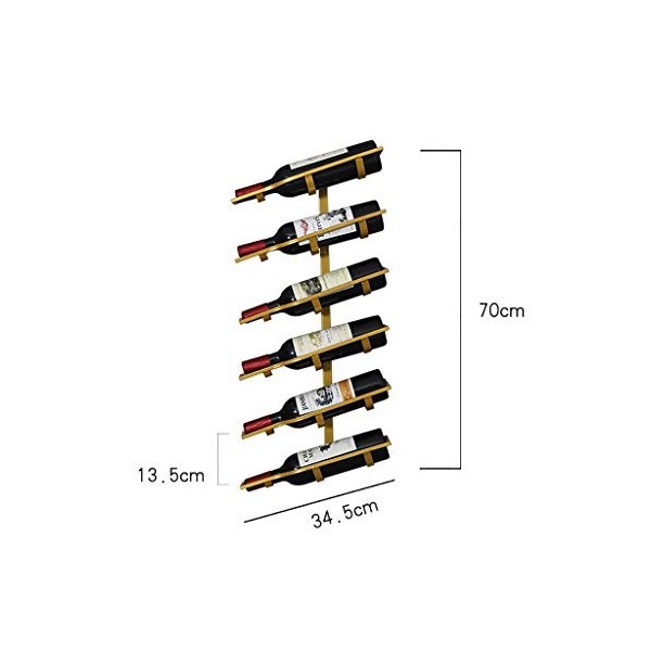 Cadre en Verre de vin en Verre Casier à vin Mural, présentoir de casier à vin en métal Multifonctionnel, Support de décoratio
