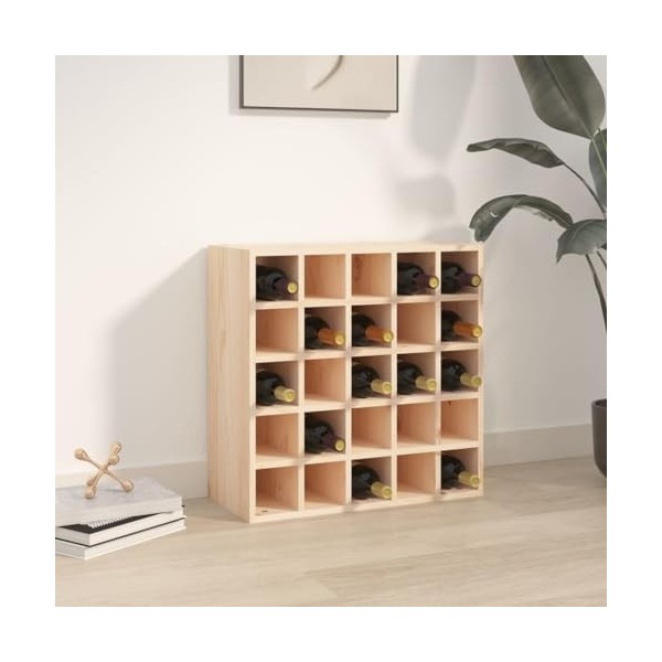 FAMIROSA Armoire à vin 56x25x56 cm Bois de pin Massif 10.9KG 