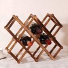 Casier à vin, casier à vin Rouge en Bois 10 Porte-Bouteilles Support de Barre présentoir Pliant casier à vin en Bois Porte-Bo