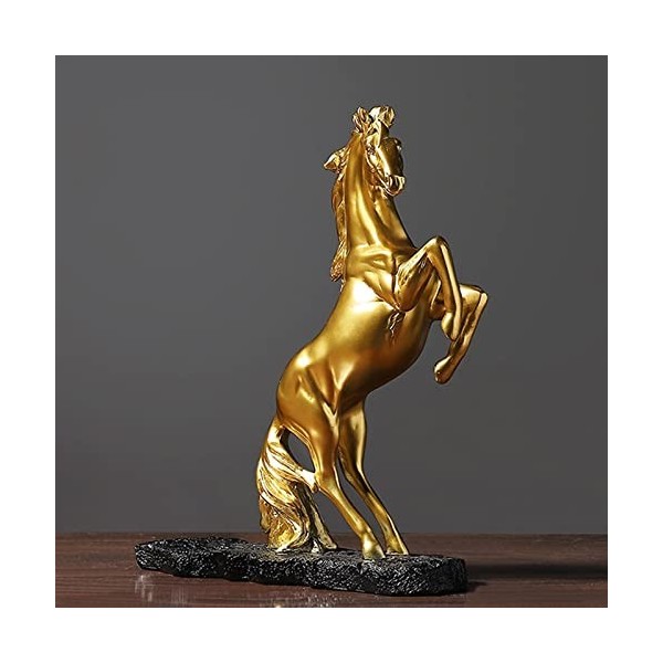 WaLdor Casier à vin Simulation créative de Cheval doré, casier à vin, décoration de comptoir de Restaurant, Ornements de Salo